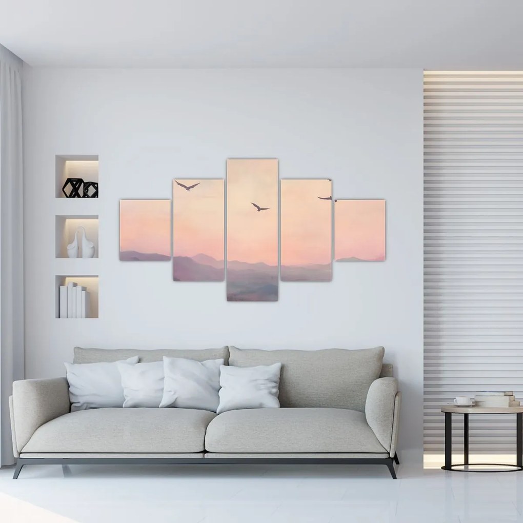Obraz - Stado ptaków II. (125x70 cm)