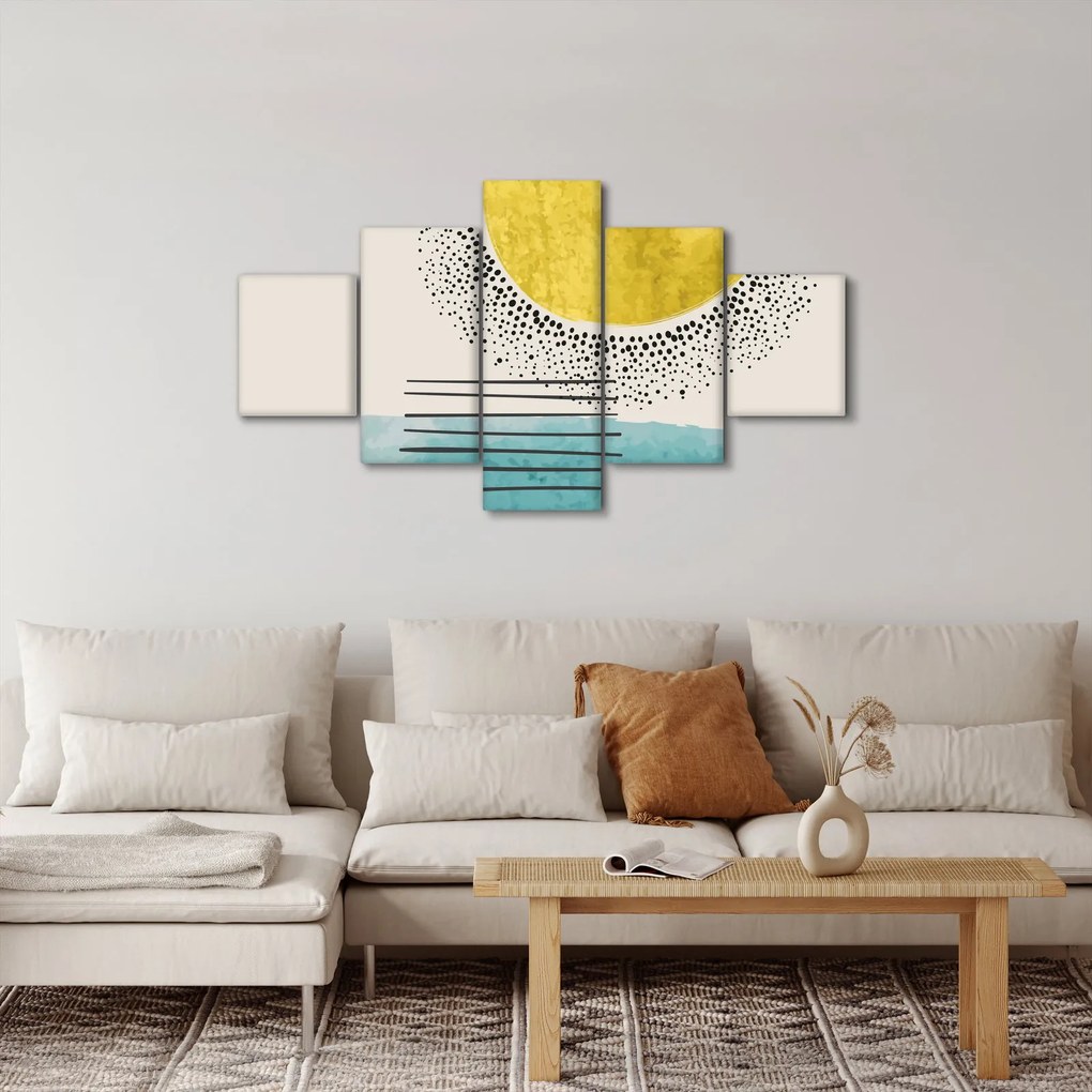 Obraz - Abstrakcyjny obraz plaży N⁰2 (125x70 cm)