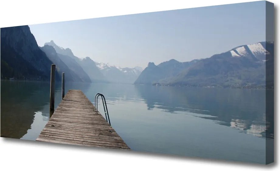 Obraz canvas na ścianę Drewniane Molo nad Jeziorem