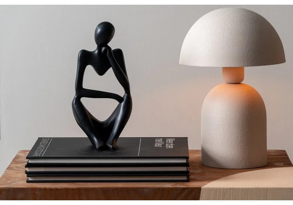 Kremowa lampa stołowa (wys. 29 cm) Boaz – Leitmotiv