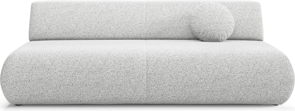 Masseno Sofa DELTA z funkcją spania i pojemnikiem na pościel, Rozkładana sofa - Jasnoszary, PUENTE 80