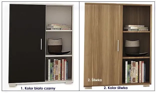 Nowoczesna komoda Armo do salonu- biała + wenge