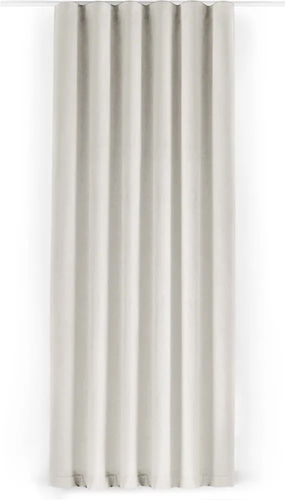Kremowa aksamitna zasłona częściowo zaciemniająca (dimout) 200x175 cm Velto – Filumi