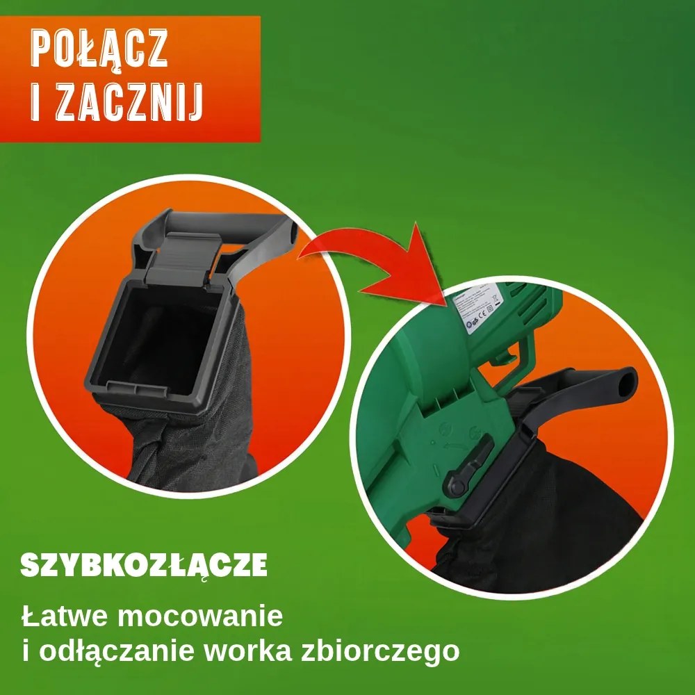 Elektryczny odkurzacz do liści wolf, 3 w 1 Gardebruk