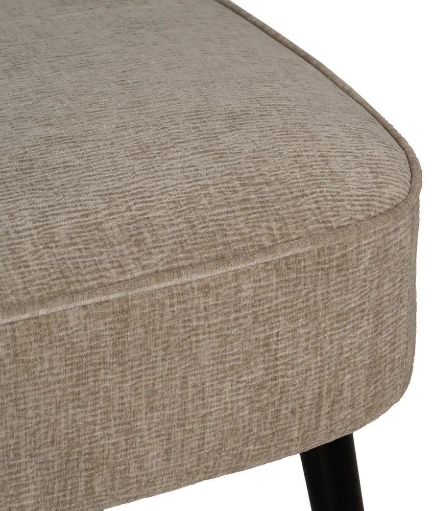 Beżowa sofa z tkaniny szenilowej 134 cm Glam – Ixia