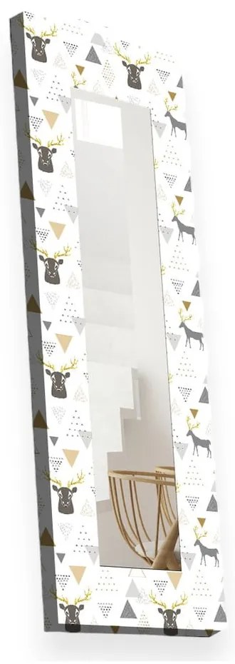 Lustro ścienne z drewnianą ramą 40x120 cm – Wallity