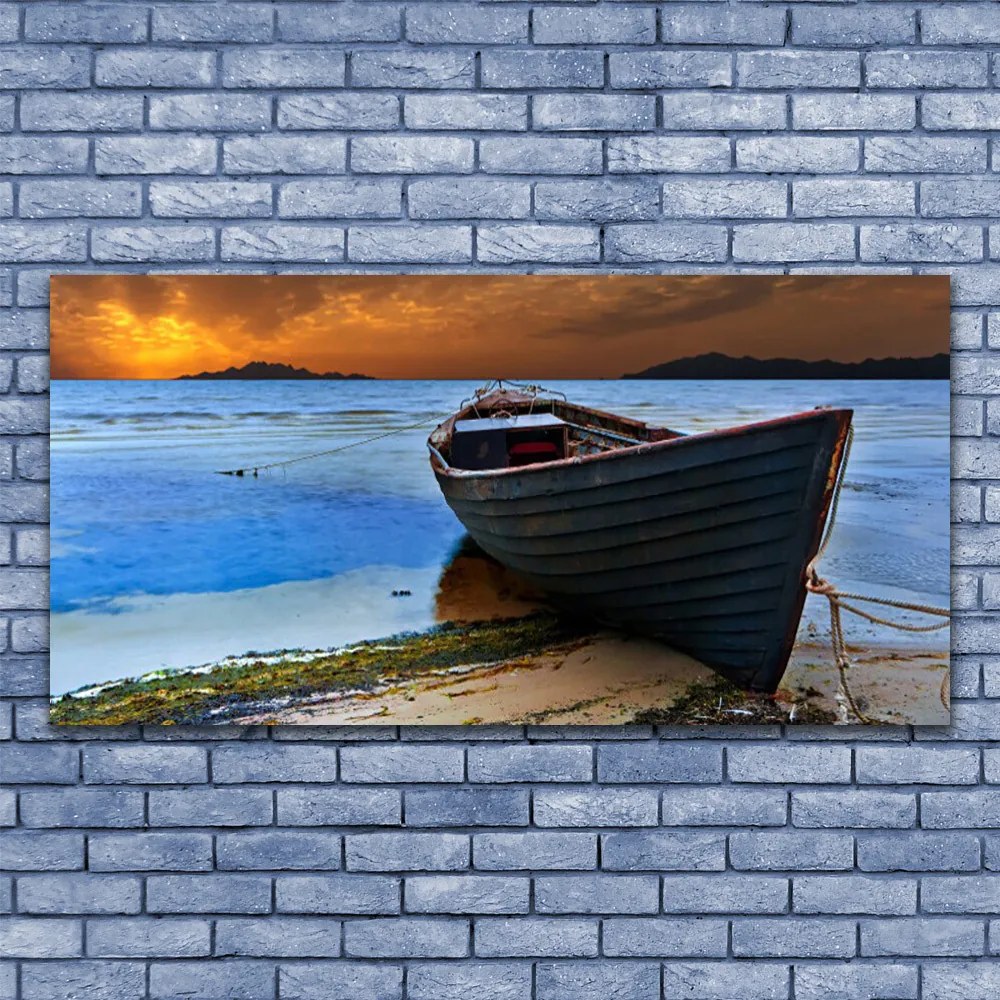 Obraz canvas Łodzie na Piaszczystym Brzegu