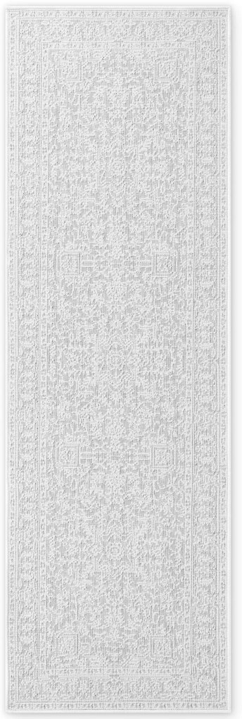 Dywan zewnętrzny dwustronny Duet szaro-kremowy 80 cm x 250 cm