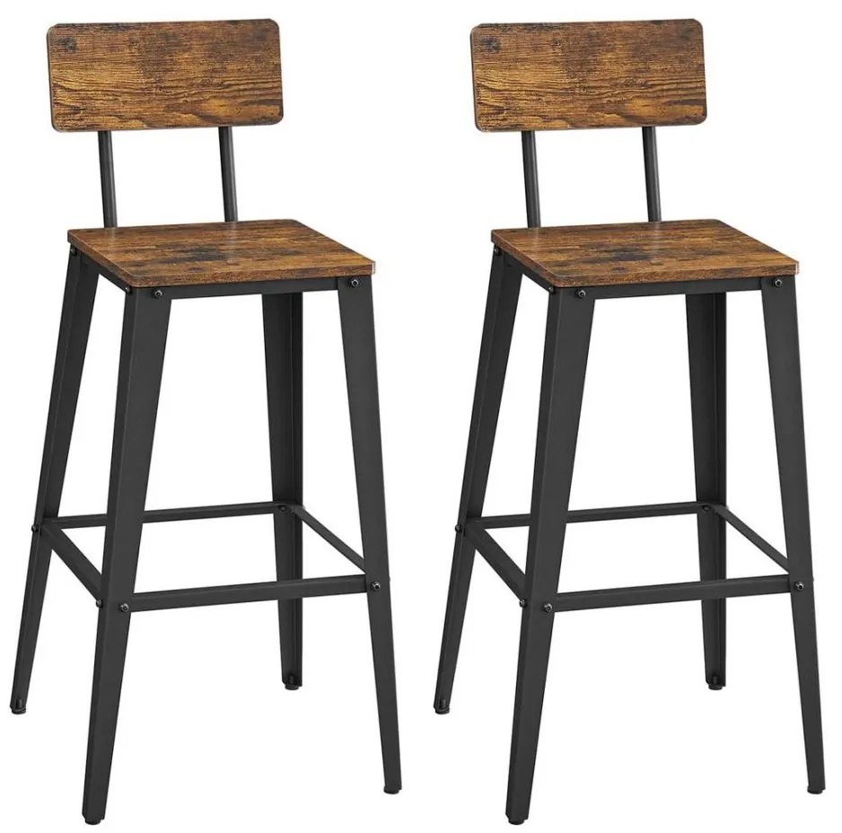 Stołek barowy AVEN brązowy/czarny