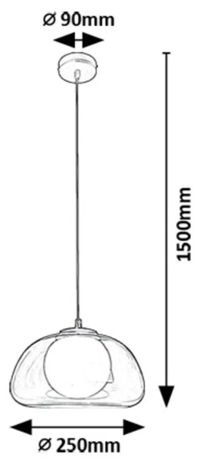 Rabalux 72274 nowoczesny żyrandol wiszący Elowen, przezroczysty, G9, 1x maks. 5 W