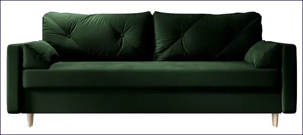 Sofa rozkładana zieleń butelkowa - Petra