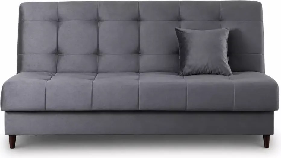 Sofa rozkładana Cypria z pojemnikiem na pościel i funkcją spania – welur Paros, elegancka