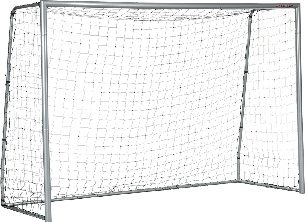 SPORTNOW Bramka piłkarska odporna na warunki atmosferyczne, mocna siatka, stabilna metalowa rama, łatwy montaż, 300 x 200 x 120 cm