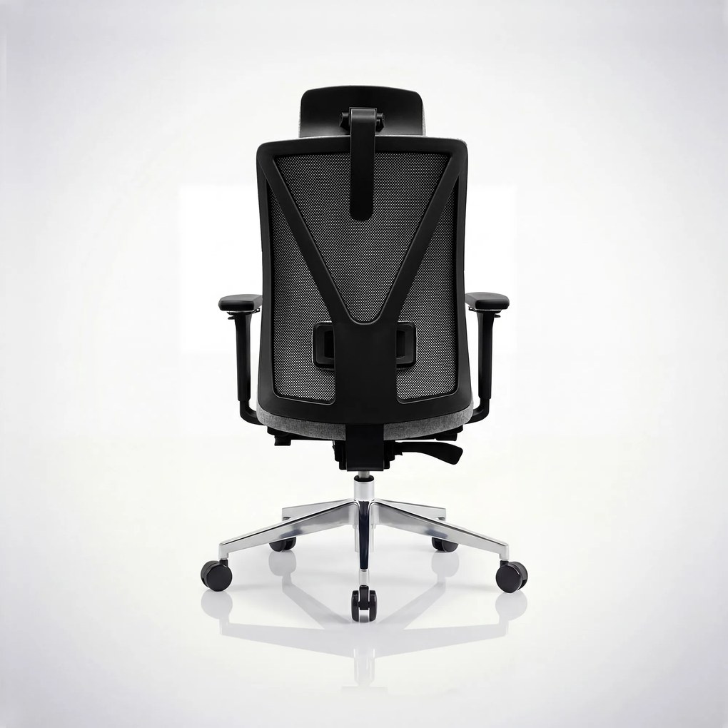 Fotel biurowy ergonomiczny obrotowy szary: VECTOR