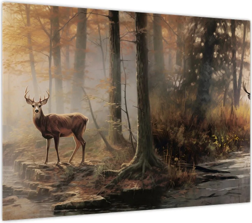 Obraz - Obraz dzikiej przyrody w stylu vintage (70x50 cm)