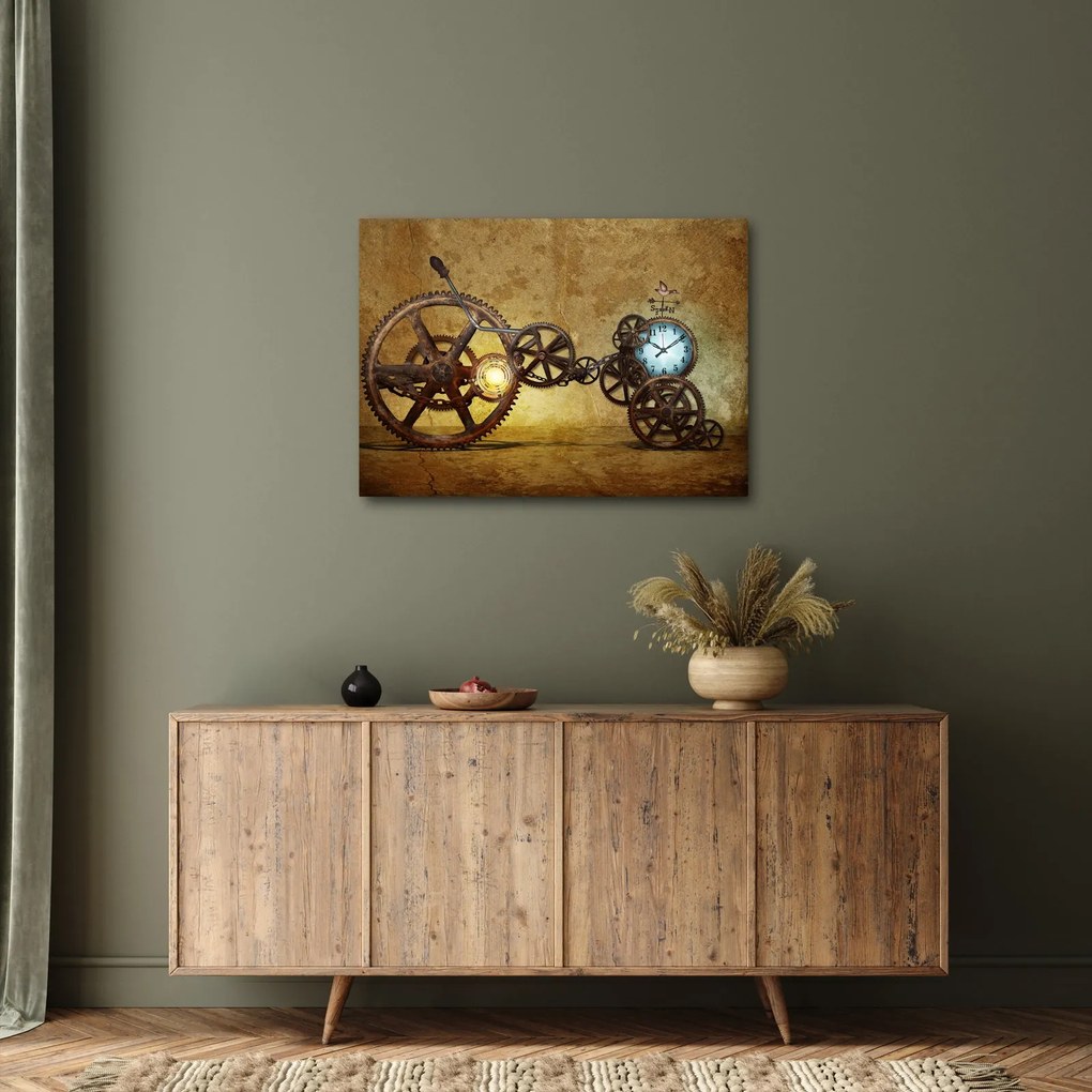 Obraz starych mechanizmów zegarowych (70x50 cm)