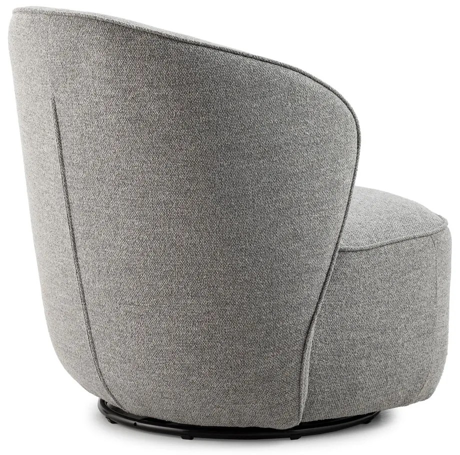 Jasnoszary obrotowy fotel Edna – MOME