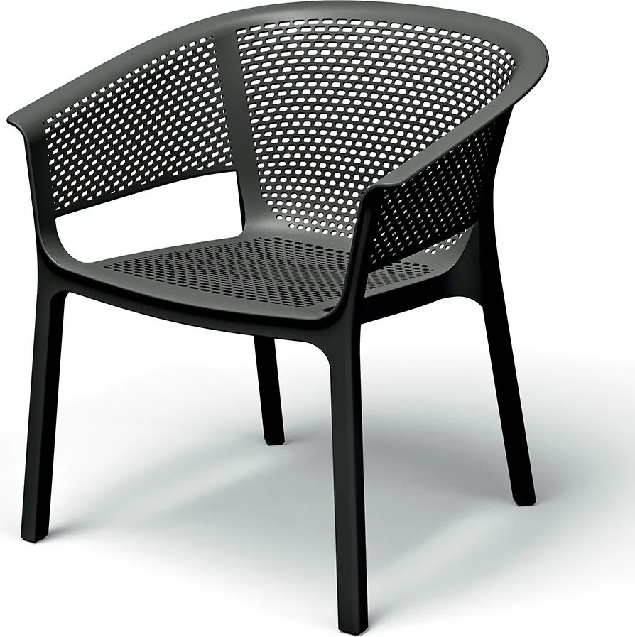 Kubełkowe krzesło ogrodowe Nexo z tworzywa sztucznego