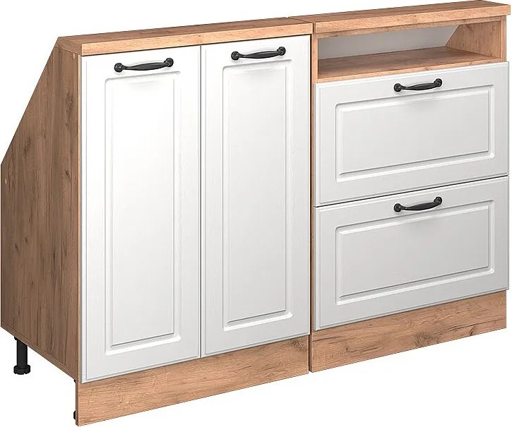 Szafka kuchenna na dach skośny biały domek wiejski 120x46x81.6 r-line