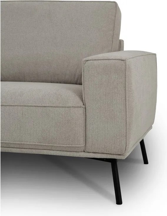 Szarobeżowy narożnik z tkaniny szenilowej (lewostronny/w kształcie litery L) Amsterdam – Scandic