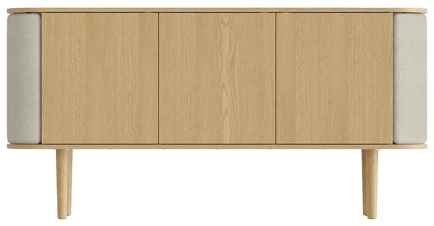 Beżowa niska komoda w dekorze dębu 150x75 cm Treasures – UMAGE