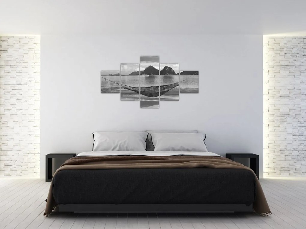 Obraz - Hamak na plaży (125x70 cm)