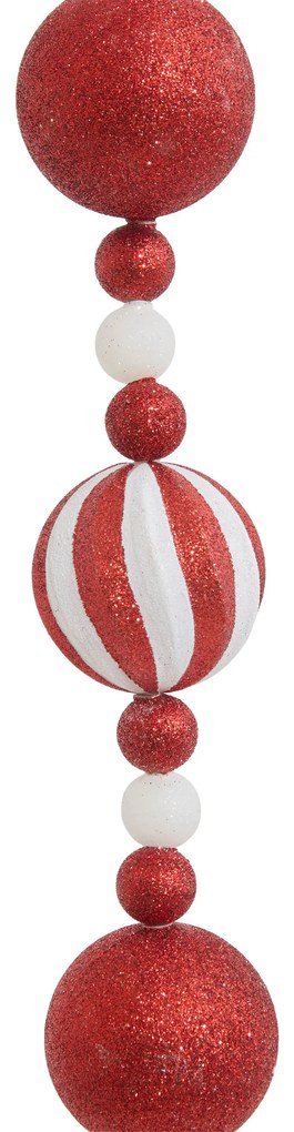 Girlanda świąteczna z bombkami, 180 cm