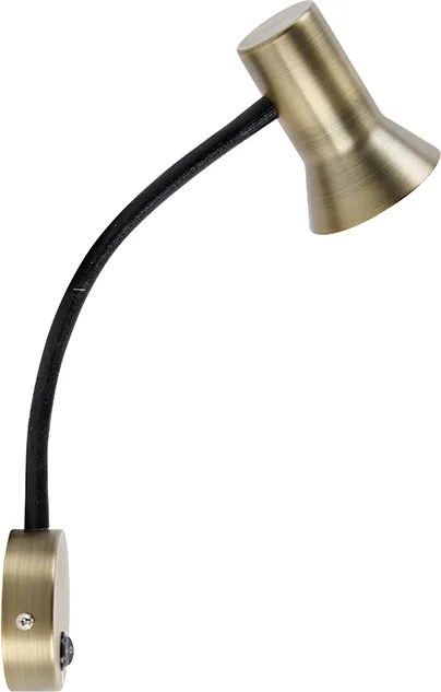 Lampa ścienna brązowa z elastycznym ramieniem - Karin Flex