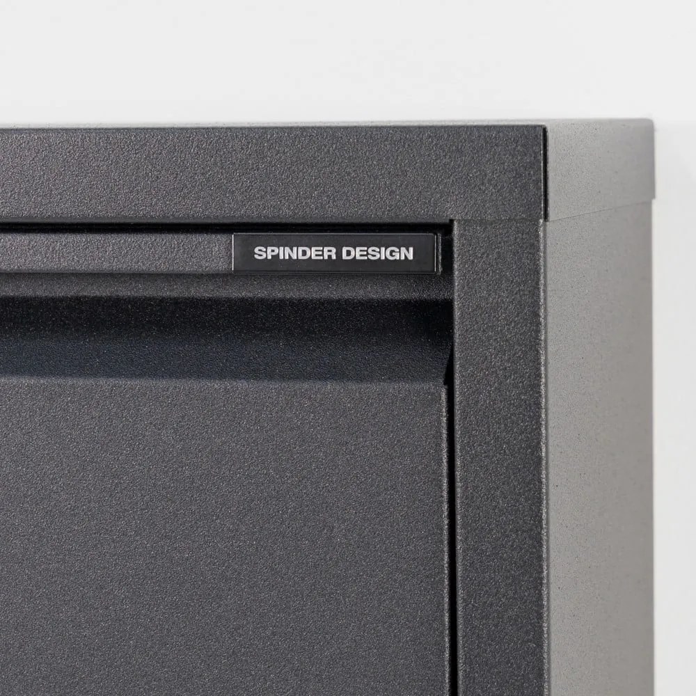 Czarna metalowa uchylna szafka na buty 75x77,5x22,5 cm Billy – Spinder Design