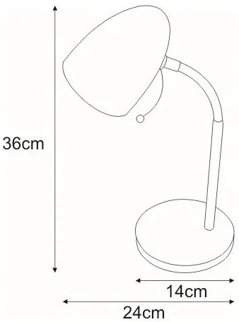 Żółta młodzieżowa lampka do biurka A7-R16