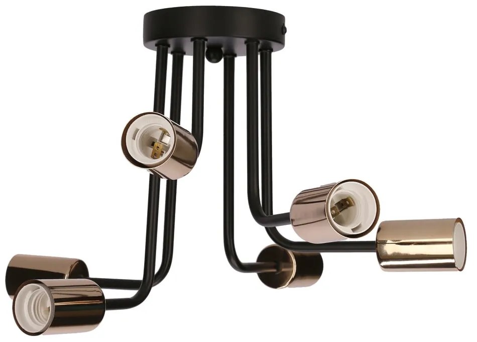 Lampa sufitowa w czarno-miedzianym kolorze 27x27 cm Spill – Candellux Lighting