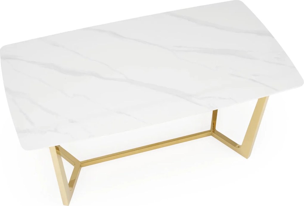 Stół z blatem z białego spieku Clemente Halmar