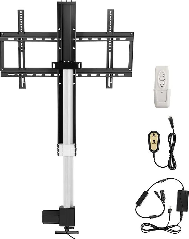 Rozsuwany Uchwyt Ś‌cienny do Telewizora, SucceBuy z Napędem Silnikowym do Telewizorów Plazmowych LCD/LED/OLED o Przekątnej 66-152.4 CM, Elektryczny, Czarny