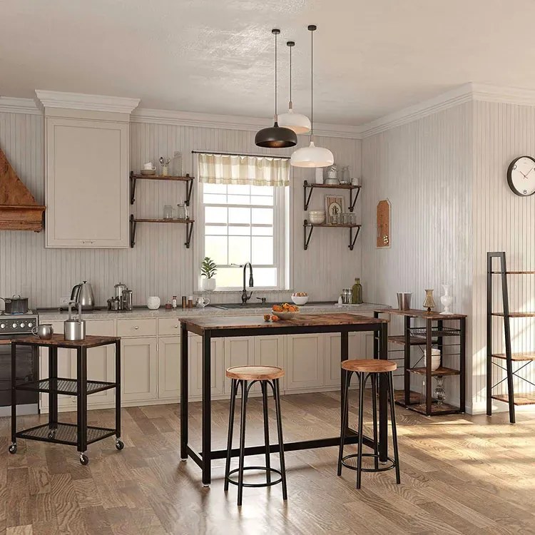 Komplet 2 brązowych półek wiszących na kwiaty L5-H80