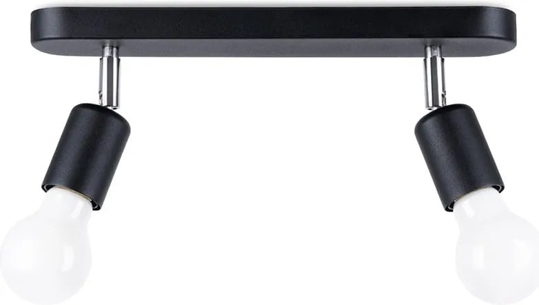 Czarna metalowa lampa sufitowa ø 6 cm Brando – Sollux