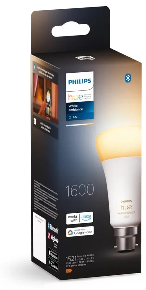 Inteligentna żarówka LED z gwintem E27, 15 W White ambiance – Philips Hue