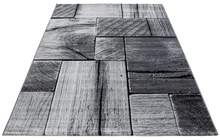 Dywan nowoczesny Parma Deski szaro-czarny 120 cm x 170 cm