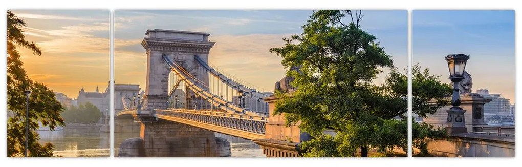 Obraz - Most nad rzeką, Budapeszt, Węgry (170x50 cm)