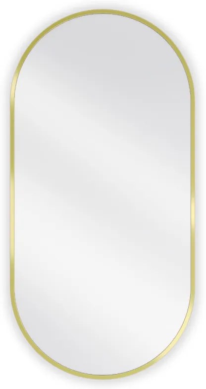 Mexen Loft lustro łazienkowe owalne 90 x 45 cm, rama złota - 9851-090-045-000-50