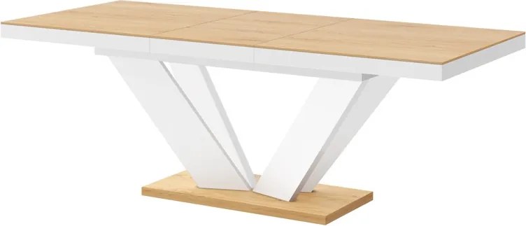 Rozkładany stół z blatem w dębowym dekorze Viva 2 Hubertus