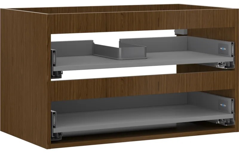 Mexen Box-A korpus szafki podumywalkowej 80 cm, 2 szuflady, orzech - 91AX0-0800-470-2-86