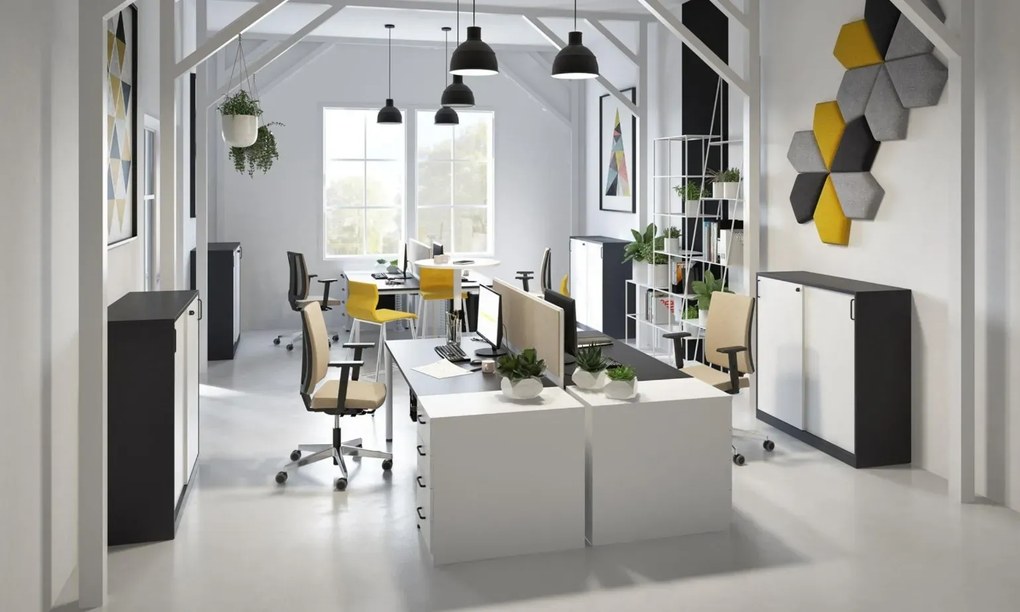 Kontenerek biurowy EASY SPACE 4D PB 43cm biały NOWY STYL