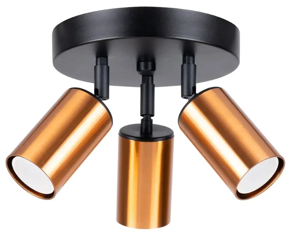Plafon WINX 3P czarny/miedziany SOLLUX  LIGHTING