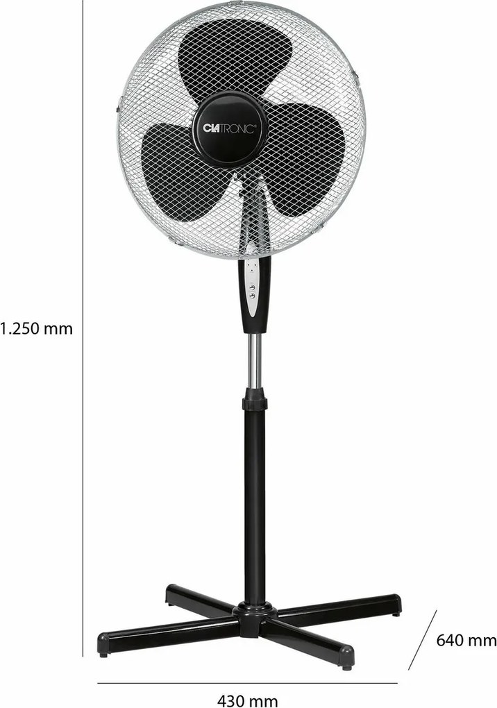 Clatronic VL 3741 wentylator stojący z pilotem zdalnego sterowania