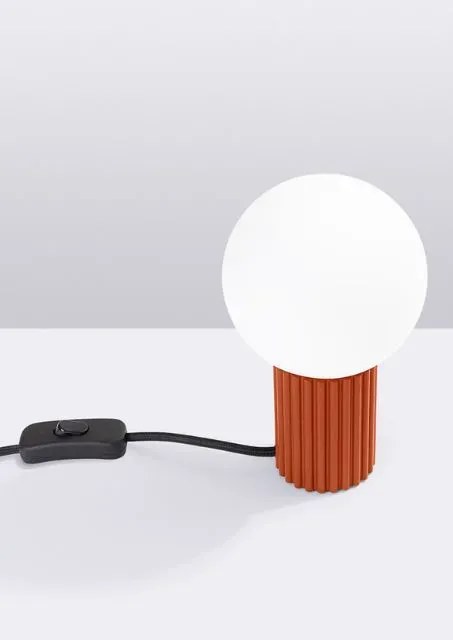 Czerwona nowoczesna lampka nocna - K601-Buble