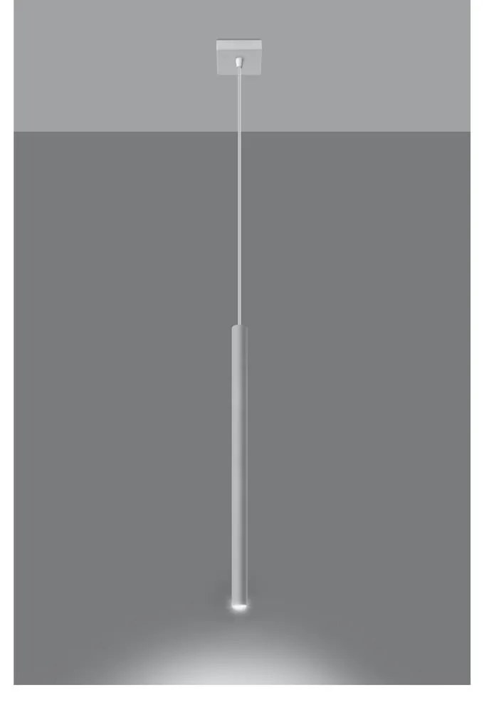 Biała lampa wisząca Sollux Fideus Single