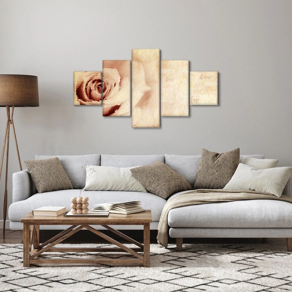 Obraz - Kwiat róży dla zakochanych (125x70 cm)