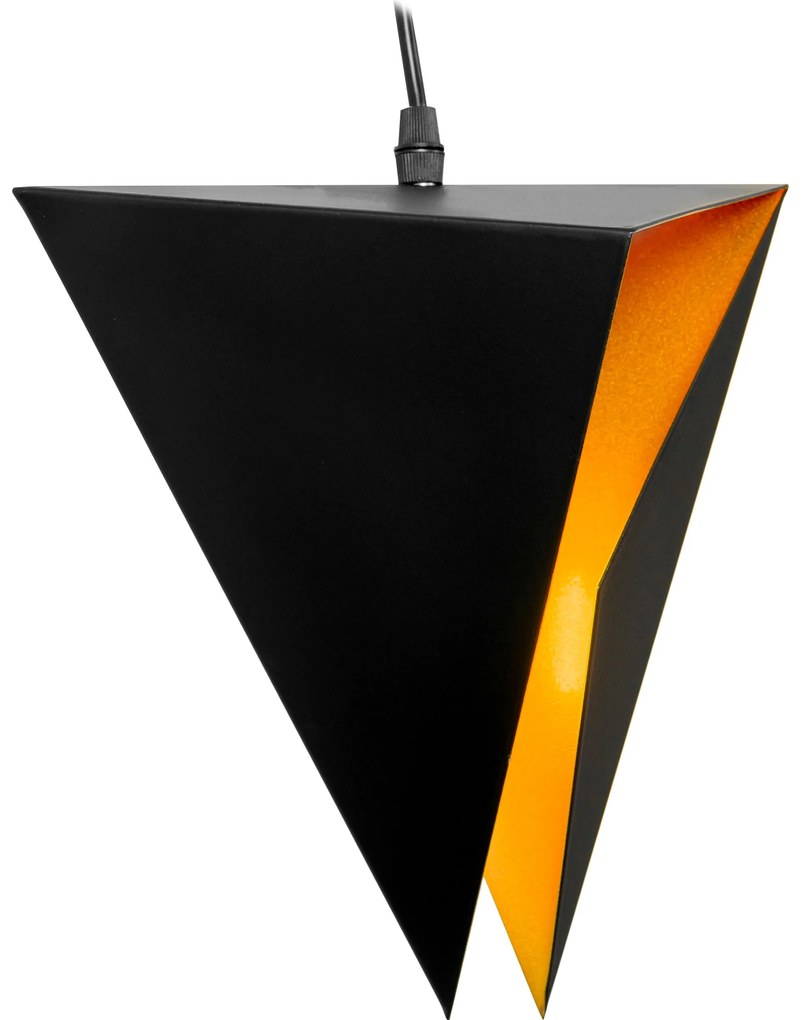 LAMPA TRÓJKĄTNA GEOMETRYCZNA POTRÓJNA APP254-3CP CZARNA