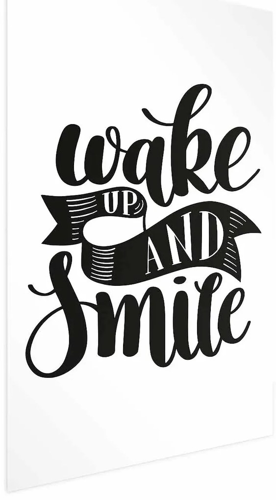 Plakat Wake up and smile 21x30 cm bez ramy bez marginesu ARTGEIST B