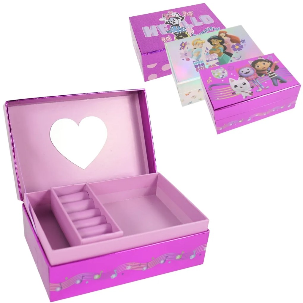 Dziecięca szkatułka na biżuterię z lusterkiem 18x12cm - różne warianty Kolor: Gabby´s Dollhouse